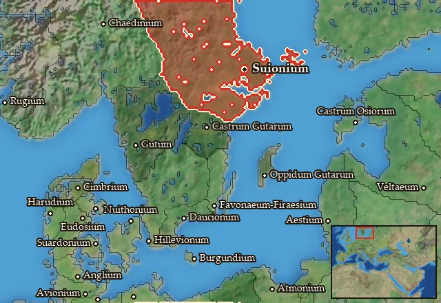Map of Suionia-Sitonia and its neighbours
