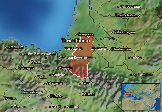Map of Tarusatia-Sibusatia and its neighbours
