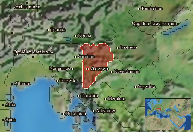Map of Tauriscia Occidentalis and its neighbours