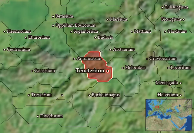 Map of Tencteria Vetus and its neighbours