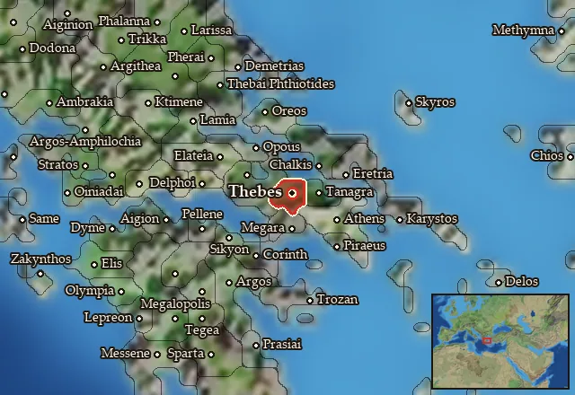 Map of Thebai and its neighbours