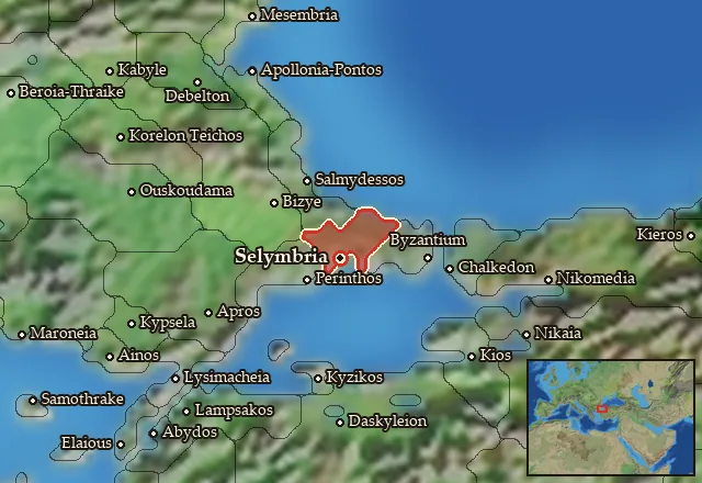 Map of Tranipsia-Melanditaia and its neighbours
