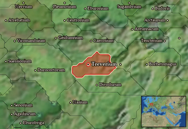 Map of Treveria and its neighbours