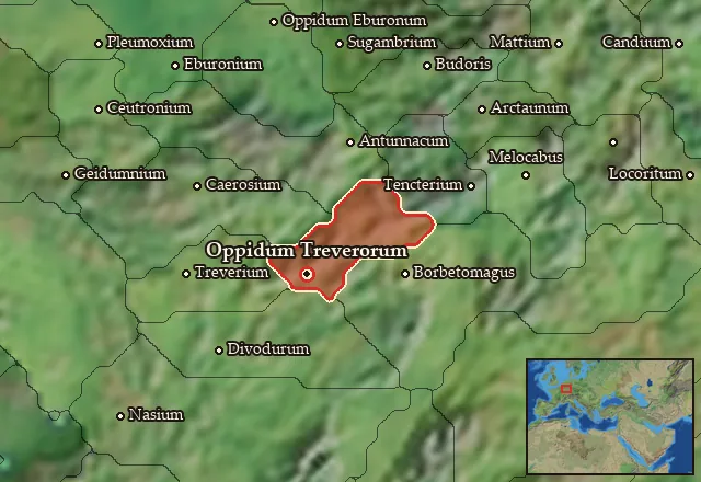 Map of Treveria Orientalis and its neighbours