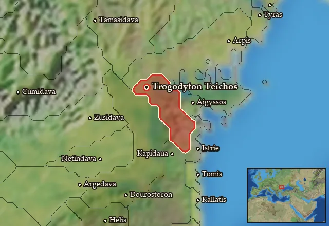 Map of Trogodytaia and its neighbours