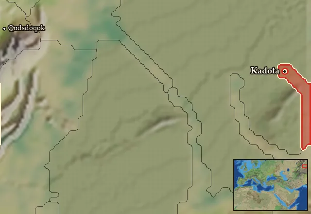 Map of Tsendzot and its neighbours