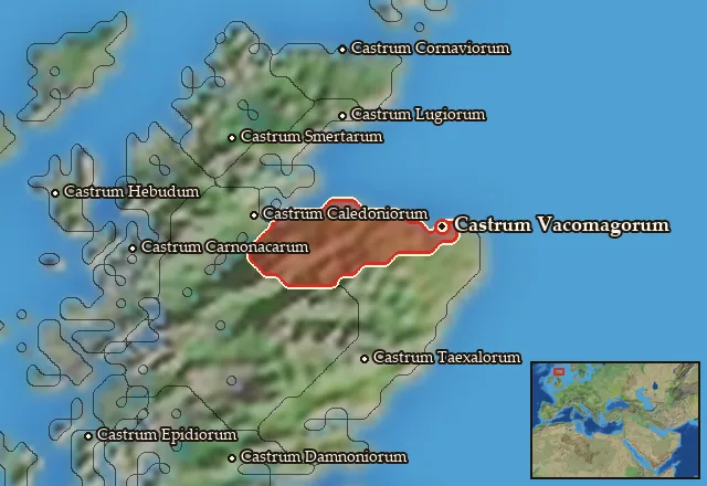 Map of Vacomagia and its neighbours