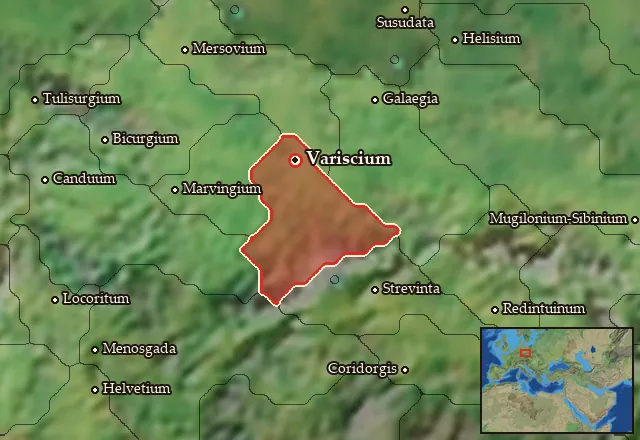 Map of Variscia and its neighbours