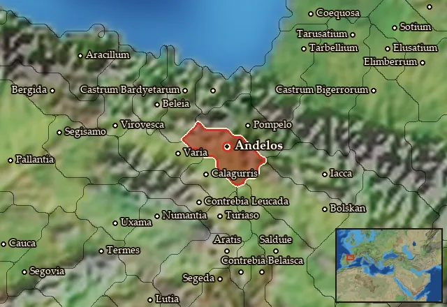 Map of Vasconia Meridionalis and its neighbours