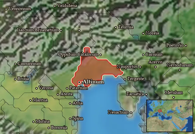 Map of Venetia Orientalis and its neighbours