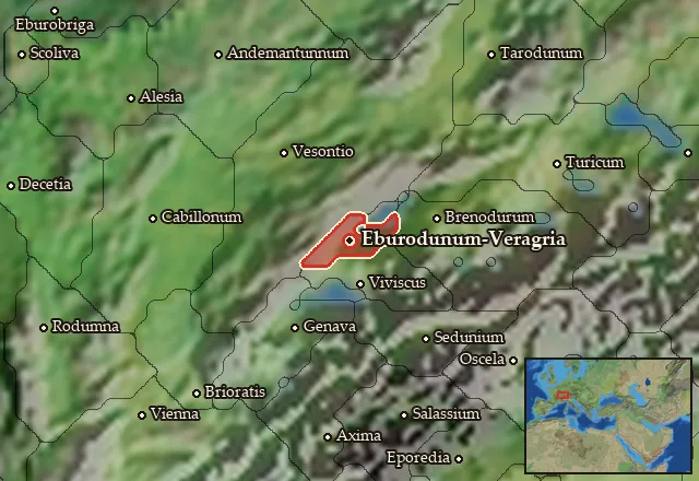 Map of Veragria and its neighbours