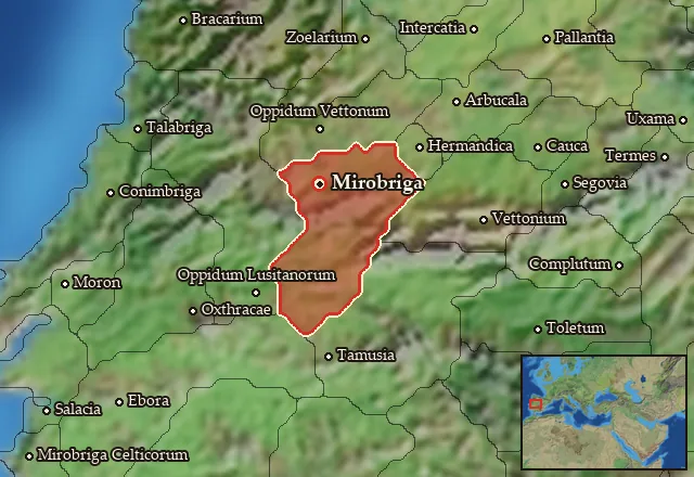 Map of Vettonia and its neighbours