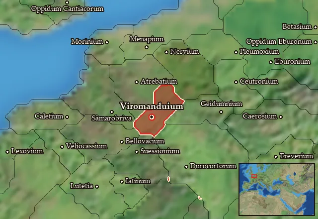 Map of Viromandua and its neighbours