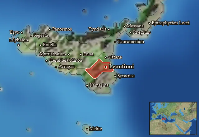 Map of Xouthia and its neighbours