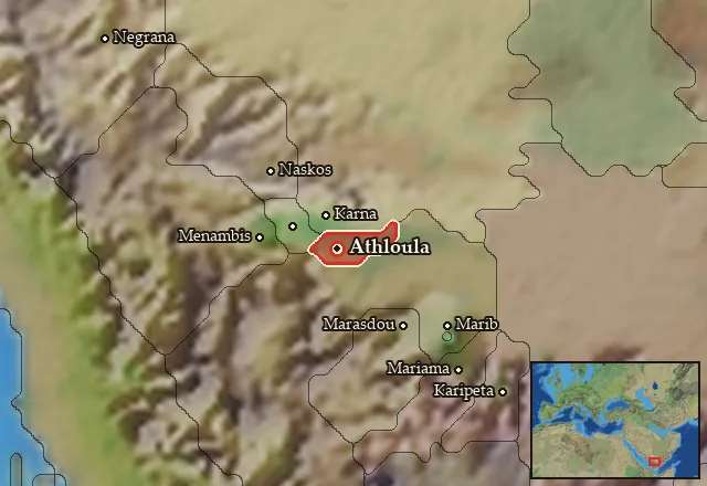 Map of Yathil and its neighbours