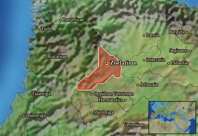 Map of Zoelaea and its neighbours