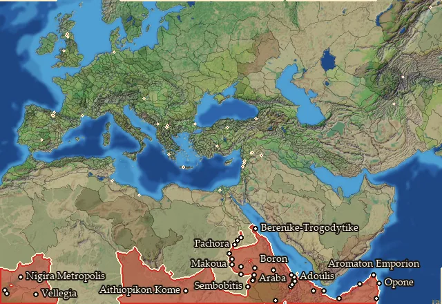 Regions carrying Ethiopian