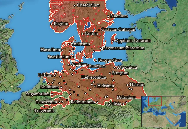 Regions carrying Germanic