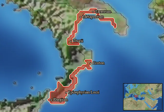 Regions carrying Italiote