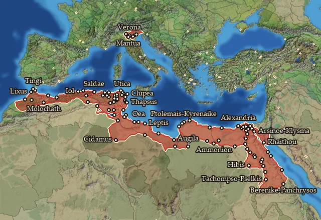 Regions carrying Cyrenaica early