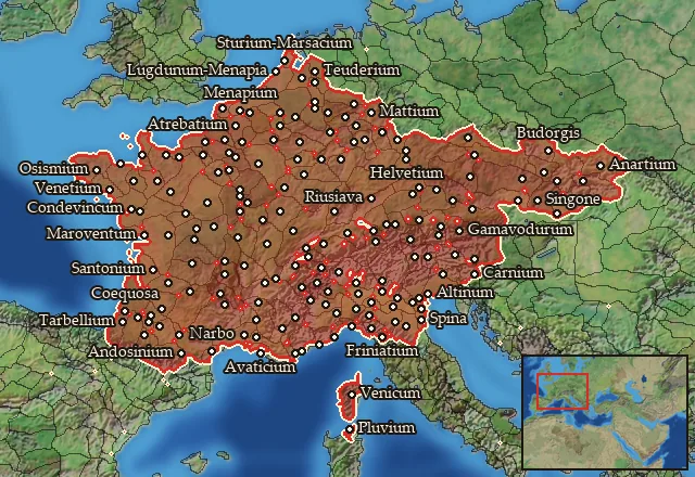 Regions carrying Gallic