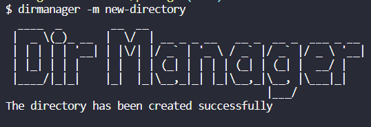 Terminal: confirmation message for creating directory