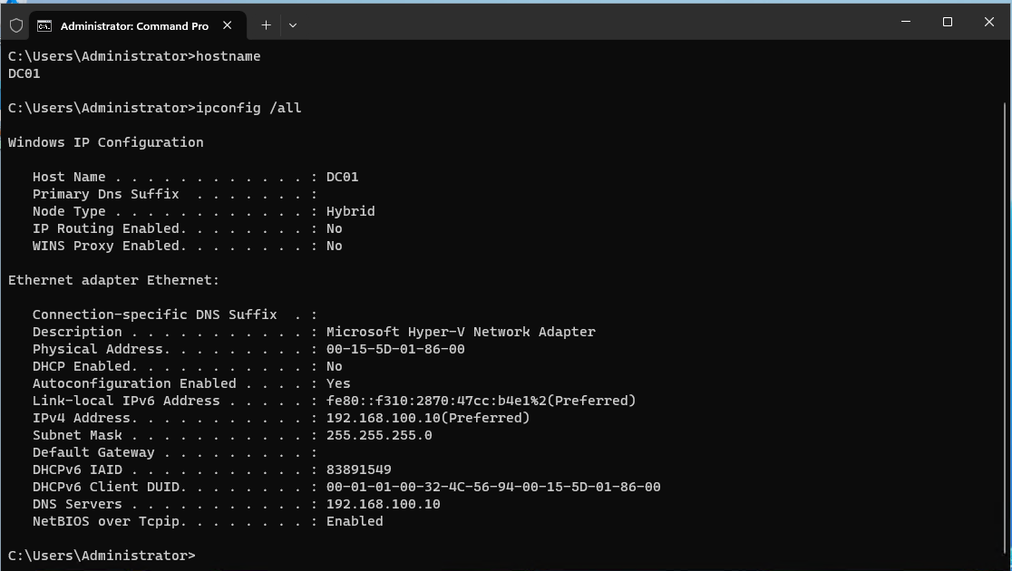 Configuração de IP estático