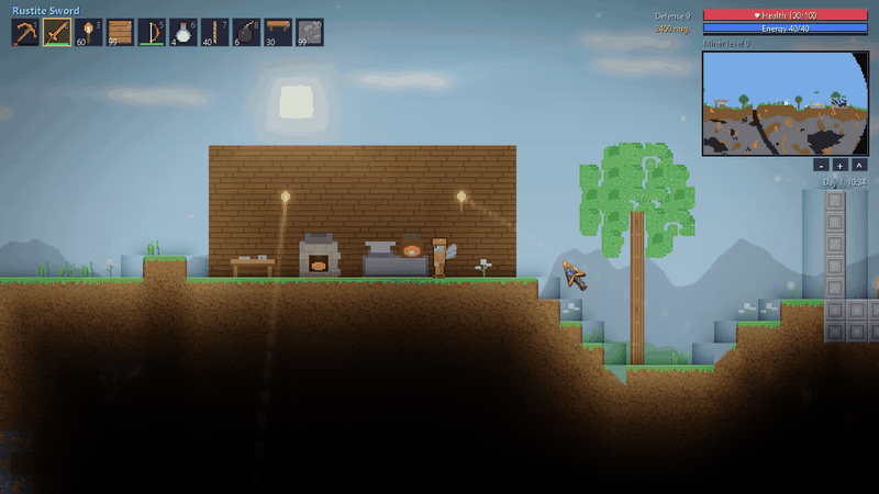 Crafting a verdanite pickaxe and blade at a field forge, then repairing a worn pickaxe