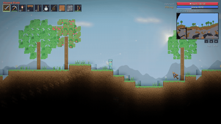 Flying over the treetops with storm wings