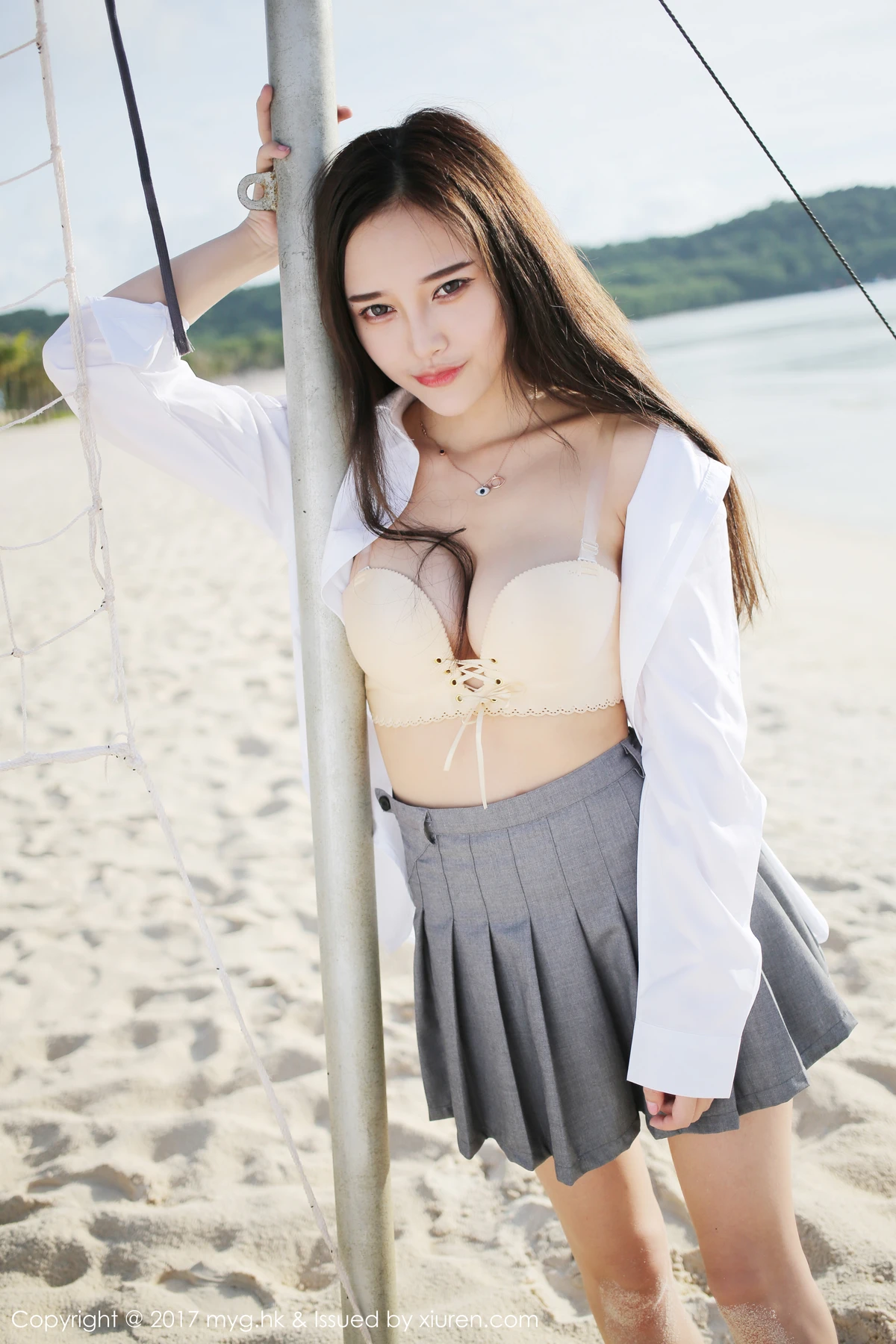 MyGirl美媛馆 Vol.254_女神唐琪儿il心愿旅拍白色蕾丝情趣内衣火辣诱惑写真59P - 7