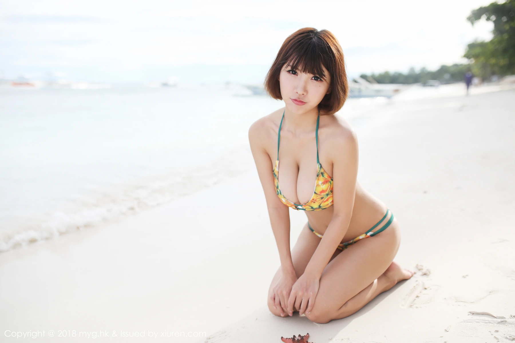 MyGirl美媛馆 Vol.283_女神晓茜sunny海边性感比基尼秀傲人胸器清爽迷人写真50P - 7