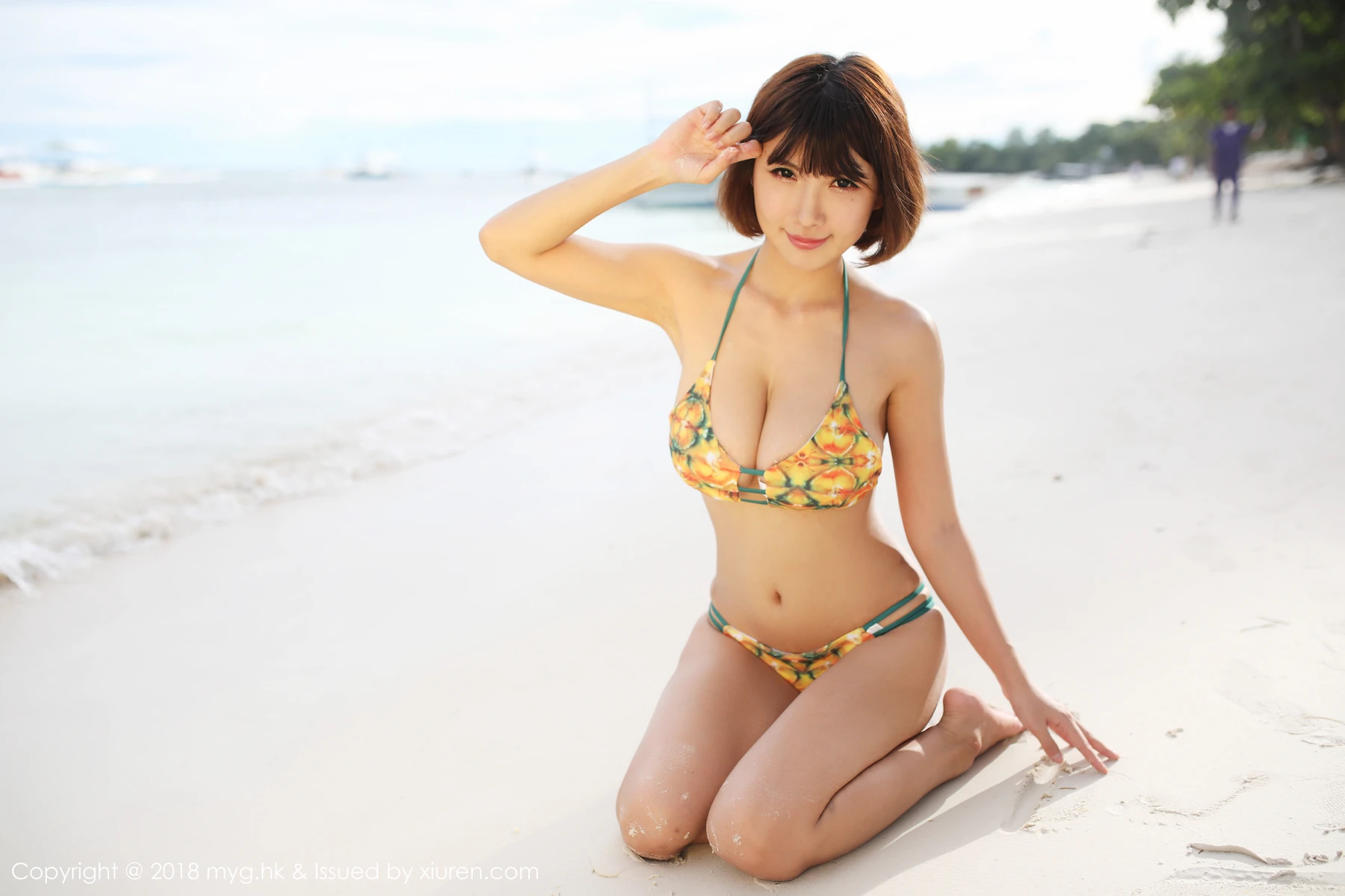 MyGirl美媛馆 Vol.283_女神晓茜sunny海边性感比基尼秀傲人胸器清爽迷人写真50P - 1