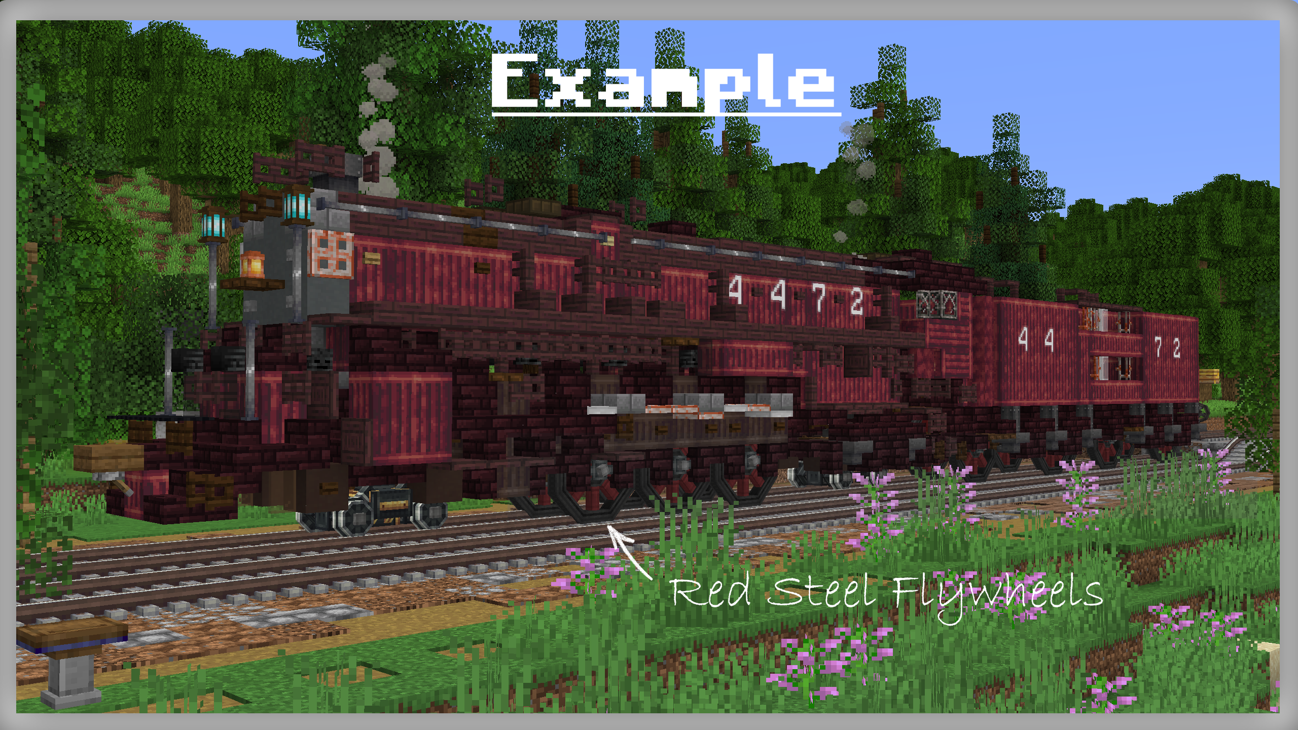 Minecraft create steam and rails фото 46
