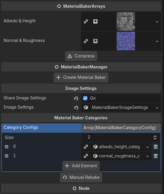 README Material Baker Arrays