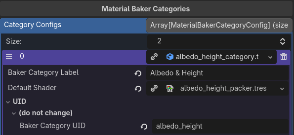 README Baker Category Config