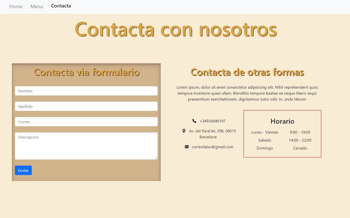 Contact Page