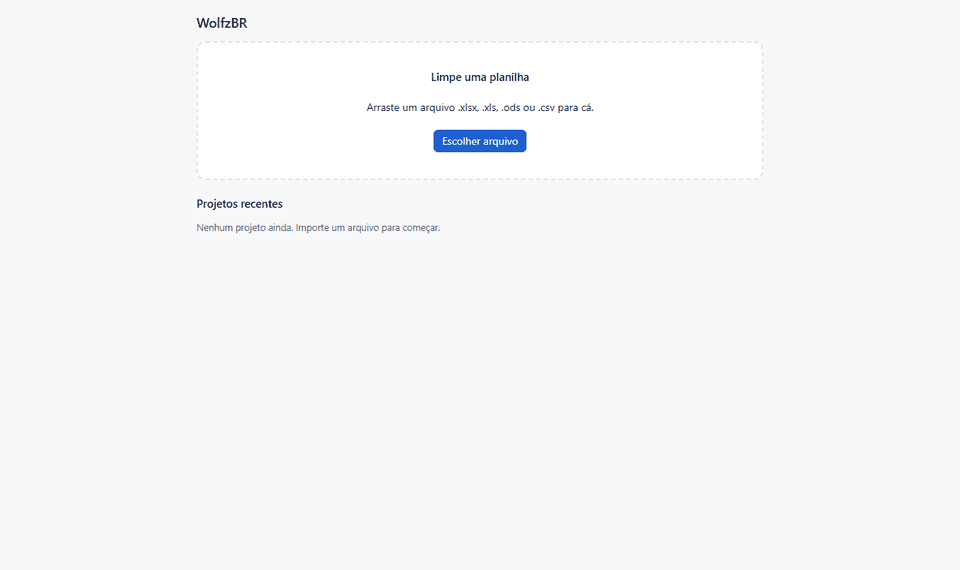 Importar, ajustar a receita e exportar