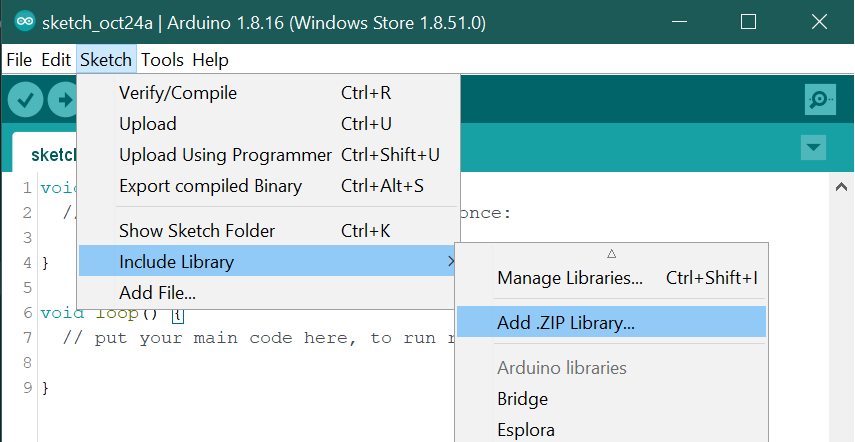 Add library Arduino IDE