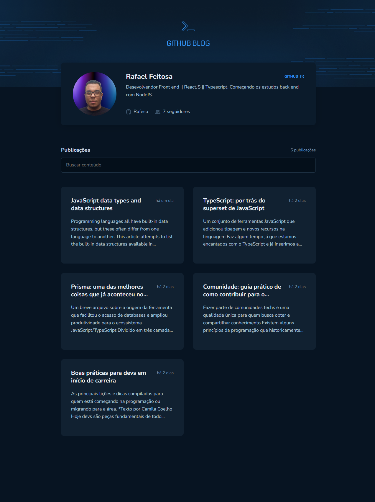 GitHub Blog Preview