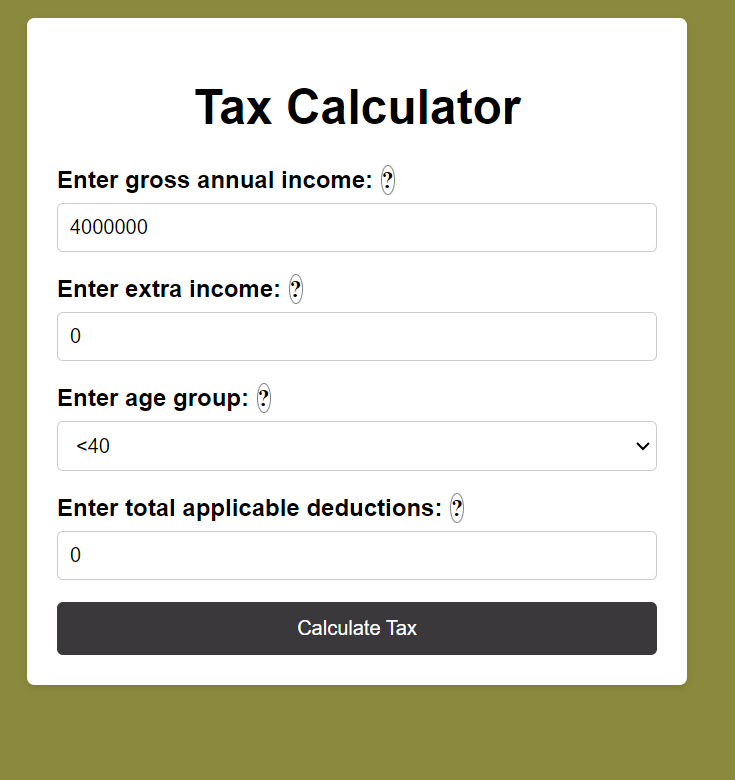 Tax Calculator