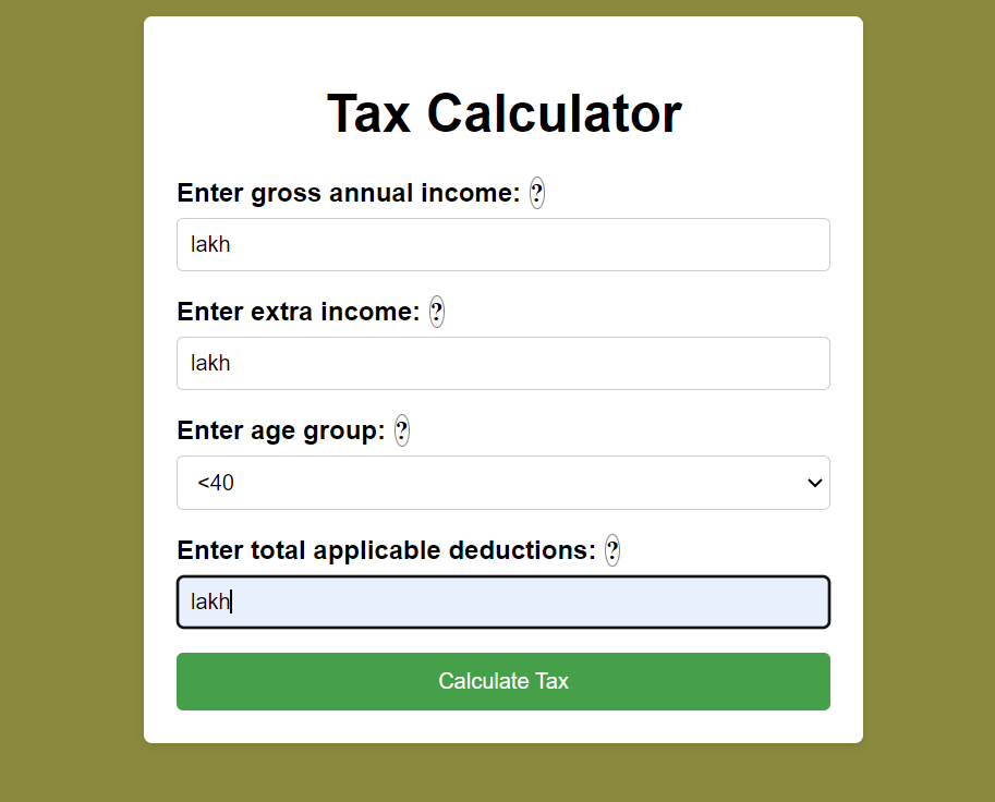 Tax Calculator