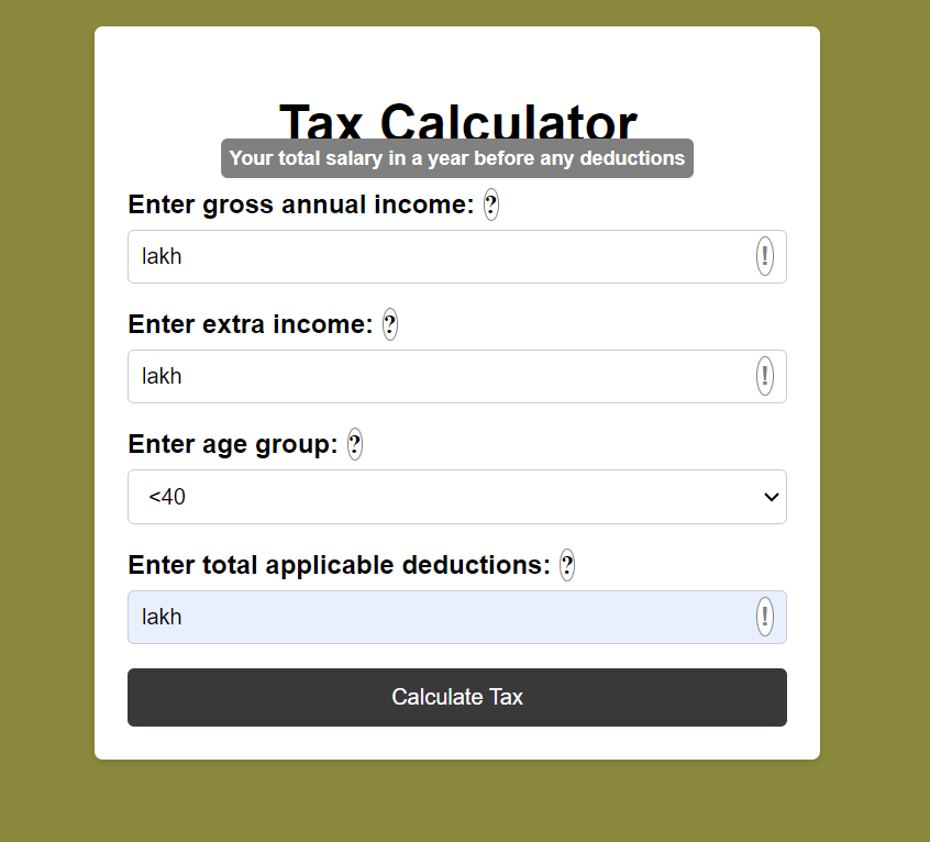 Tax Calculator