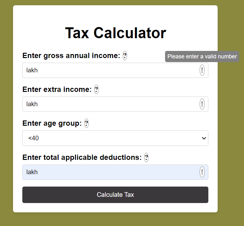 Tax Calculator