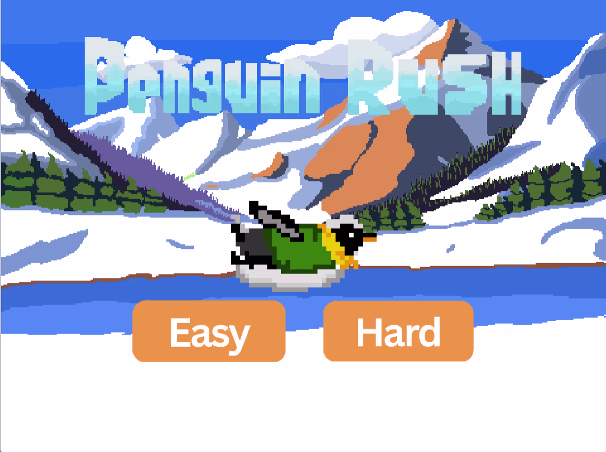 Penguin Rush pose-controlled game