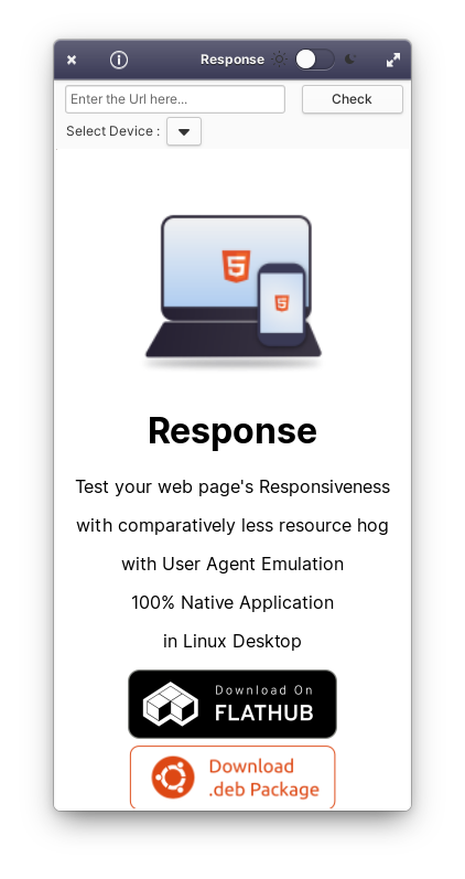 Main Screen on Response