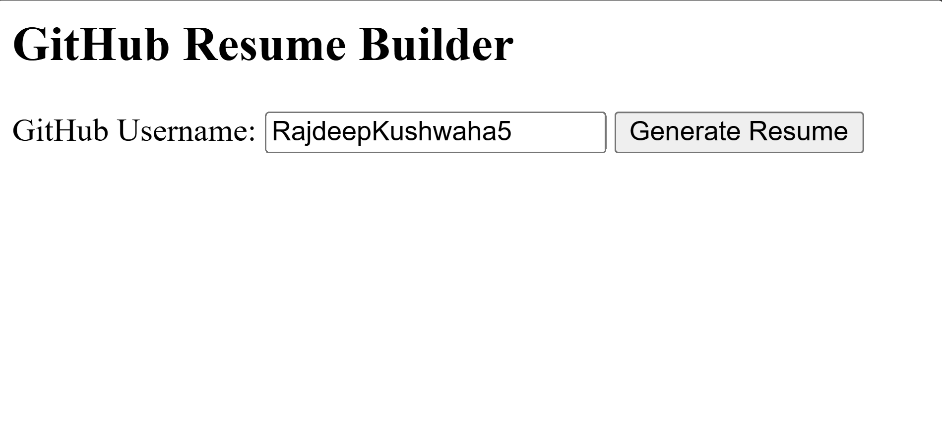 GitHub - RajdeepKushwaha5/github-resume-builder: # GitHub Resume ...