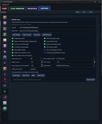 Spotify Sense Addon