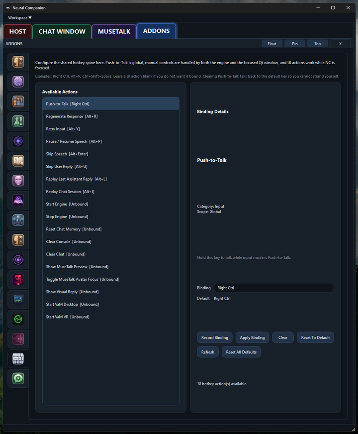 Hotkey Bindings