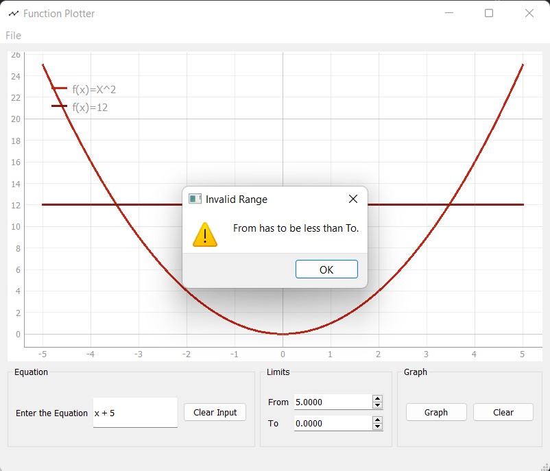 Invalid Range