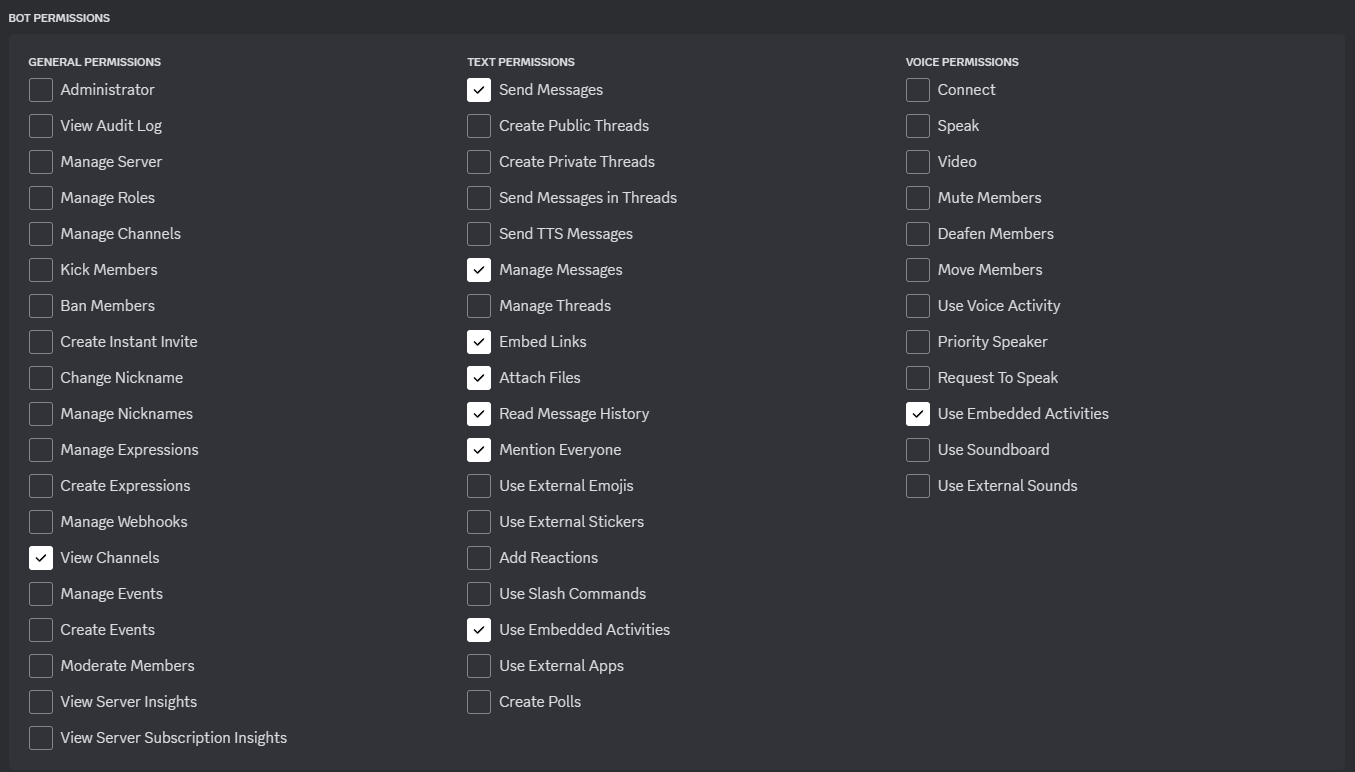bot permissions